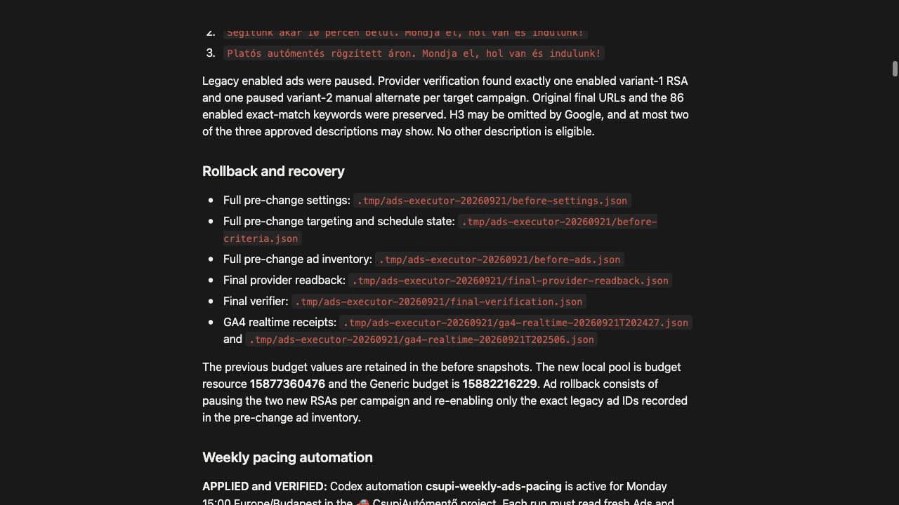Historical Notion execution record
