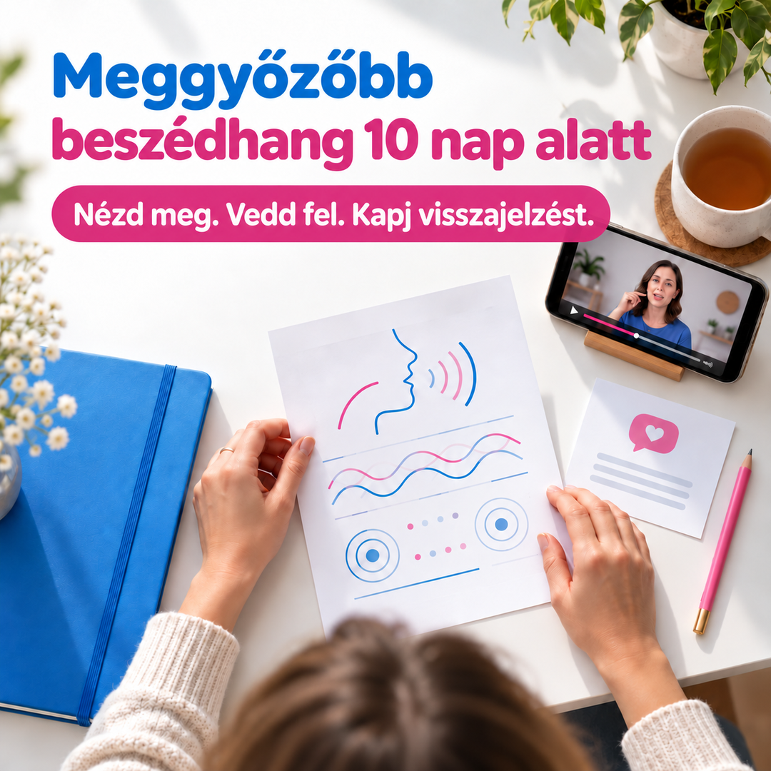 Meggyőzőbb beszédhang 10 nap alatt Nézd meg. Vedd fel. Kapj visszajelzést.